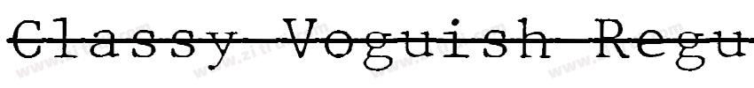 Classy Voguish Regul字体转换